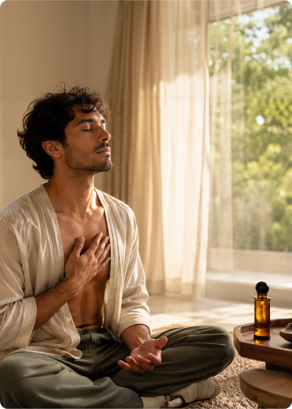 Chest rub before breathwork